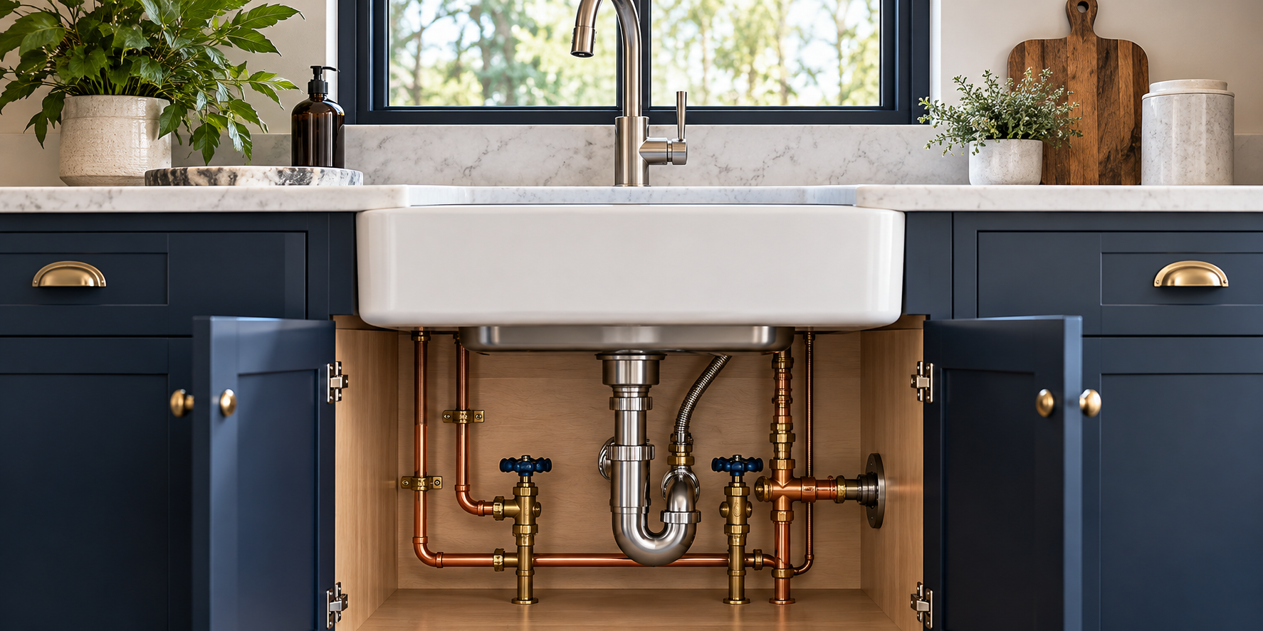 Residential plumbing and pipework